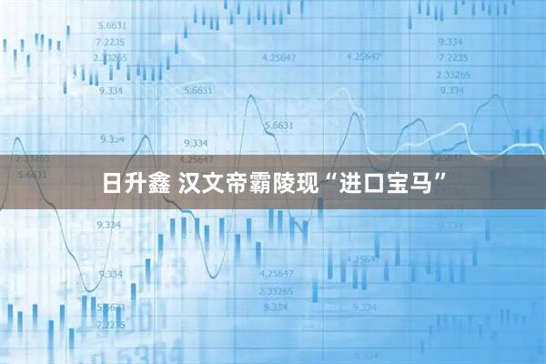 日升鑫 汉文帝霸陵现“进口宝马”